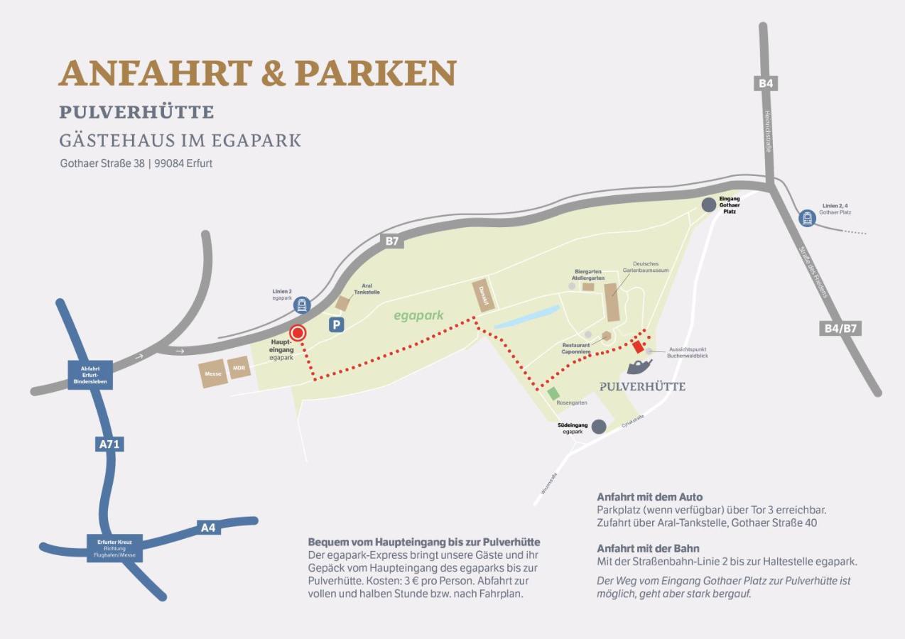 Pulverhuette Gaestehaus Im Egapark - Ein Projekt Der Lebenshilfe Erfurt Service Ggmbh ภายนอก รูปภาพ